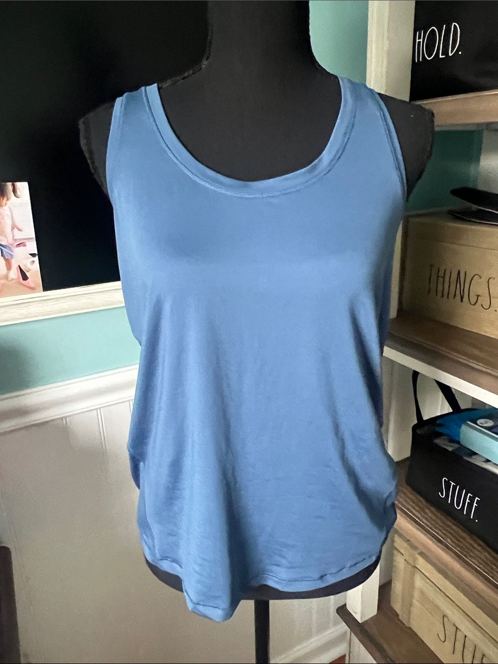 Yogalicious Blue Scoop Neck Tank Top